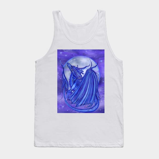 Moon glow dragon with moon by Renee Lavoie Tank Top by ReneeLLavoie